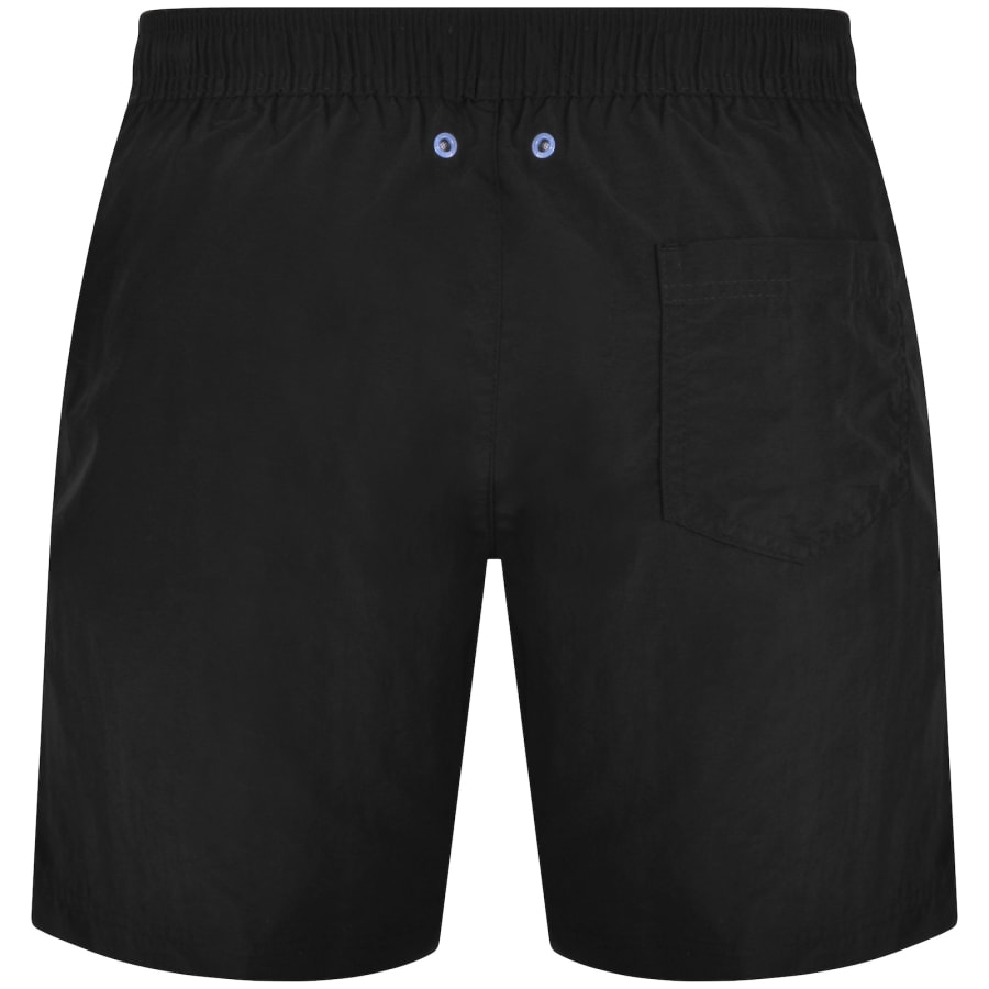 Mens black designer swim shorts top